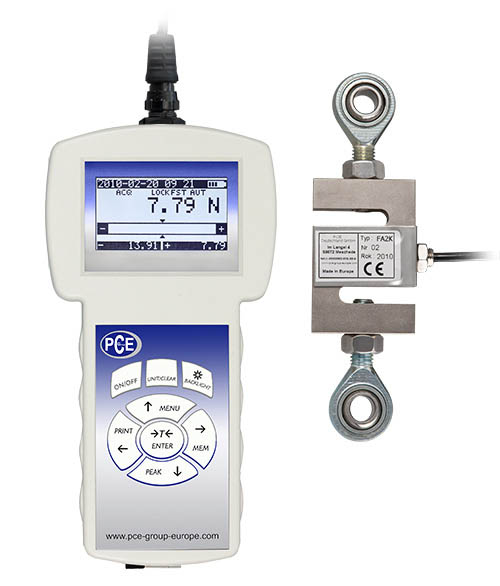 präzisions Kraftmesser mit externer Kraftmesszelle für Zug und   Druckmessung