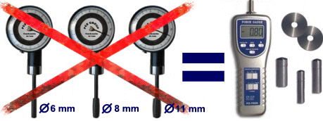 Unser Penetrometer ersetzt genau die drei herk�mmlichen Penetrometer.