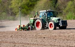Bodenfeuchtemessgerät PCE SMM 1 in der Landwirtschaft.