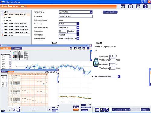 Optional erhältliche Software zum Funkdatenlogger