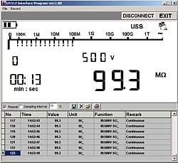 Software zum Isolationstestger�t PCE-UT 512