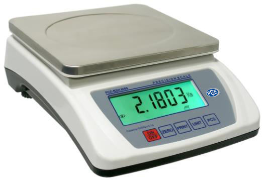 Digitale Kleinwaage PCE-BSH 6000 mit Edelstahlwägeplatte