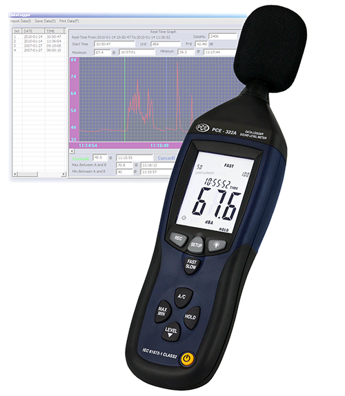 Schallmessgerät PCE-322 A  Software