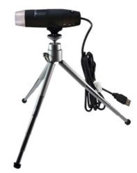 UV-USB-Mikroskop PCE-MM 200UV auf dem Ministativ