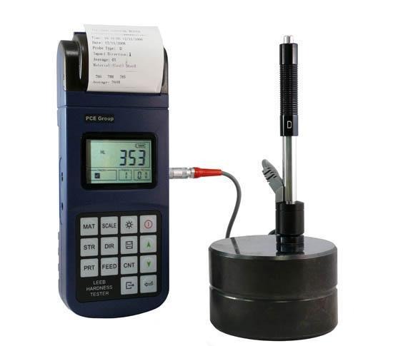 hardness tester for metallic materials with printer, memory and software which shows breaking strength directly in the display.