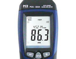 PCE-322 A sound level meter with data logger: Transmission of data to a computer