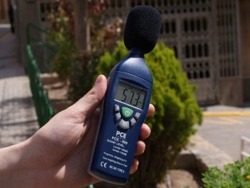 The noise meter  outside