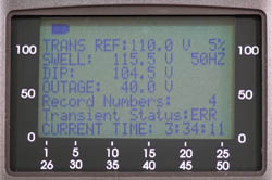 Three-phase power analyzer PCE-GPA 62: The graphic display shows measured values as figures. 