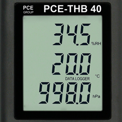 PCE-THB 40 datalogger : Display