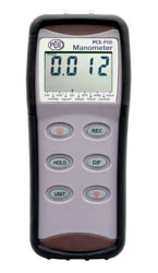 PCE-P 15 / 30 / 50 series Differential Pressure Meter with RS-232 interface, software, positive and negative pressure, differential.