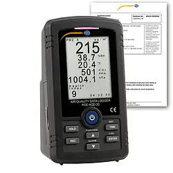 Carbon Dioxide Meter PCE-AQD 20-ICA Incl. ISO Calibration Certificate