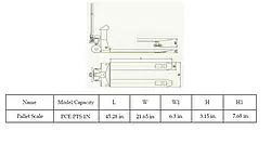 Weighing Beam PCE-PTS 1N diagram dimensions