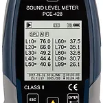 Class 2 Data Logging Sound Level Meter PCE-428 screen