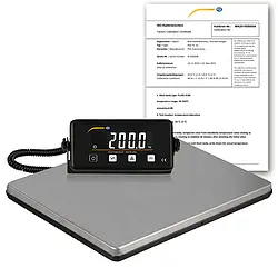Balanza de plataforma incl. certificado de calibración ISO