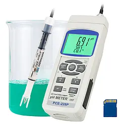 pH-mètre PCE-228P pour cosmétique avec certificat d'étalonnage ISO