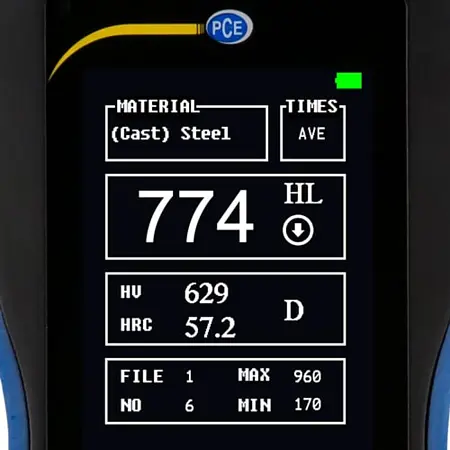 Metal Hardness Tester Display