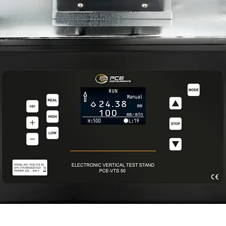 Test Stand Control panel