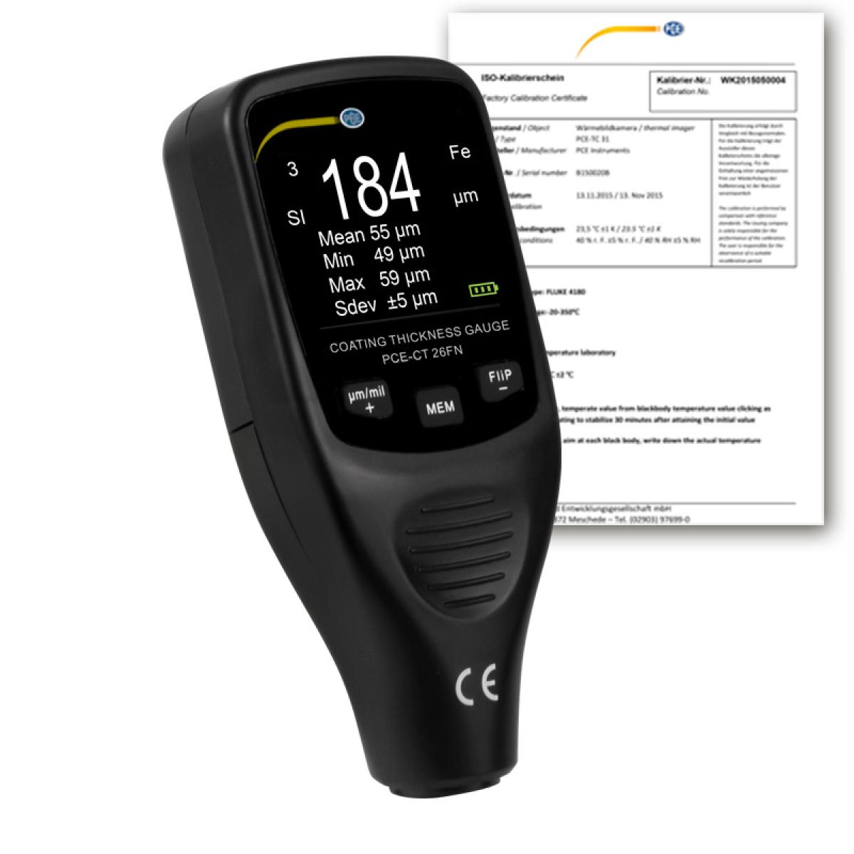 NDT Tester PCE-CT 26FN-ICA Incl. ISO Calibration Certificate 
