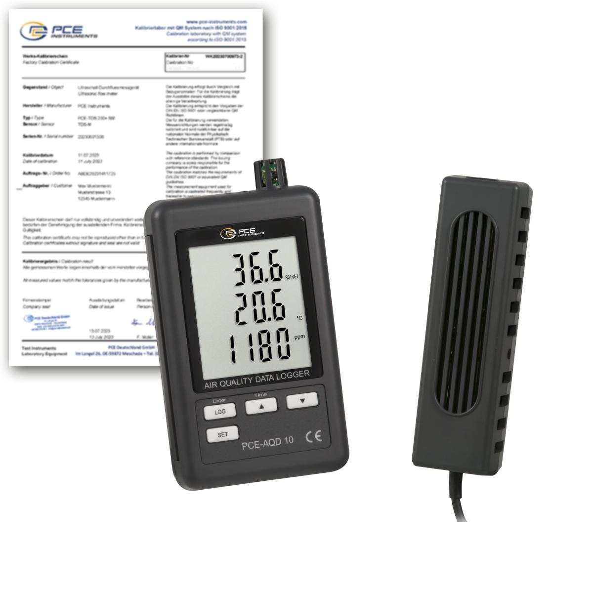 CO2 Analyser PCE-AQD 10-ICA incl. ISO Calibration Certificate 