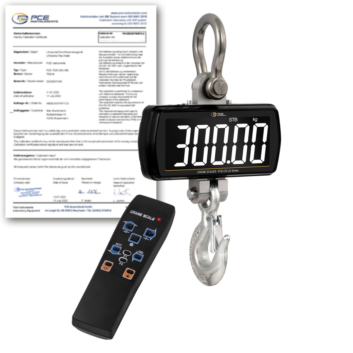 Hanging Scales PCE-CS 300LD-ICA incl. ISO Calibration Certificate  