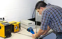 Calibração de uma câmera térmica.