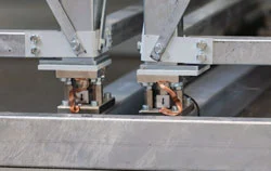 Sensor de força para silo de granulado plástico.