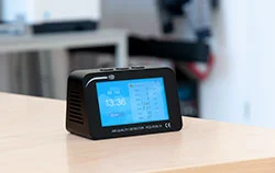 Medidor de CO2 em uso