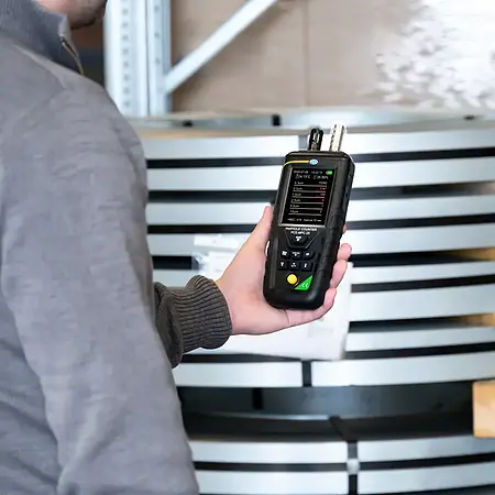 Amostrador de ar - Imagem uso