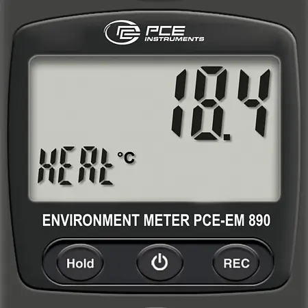 Anemômetro Ecrã