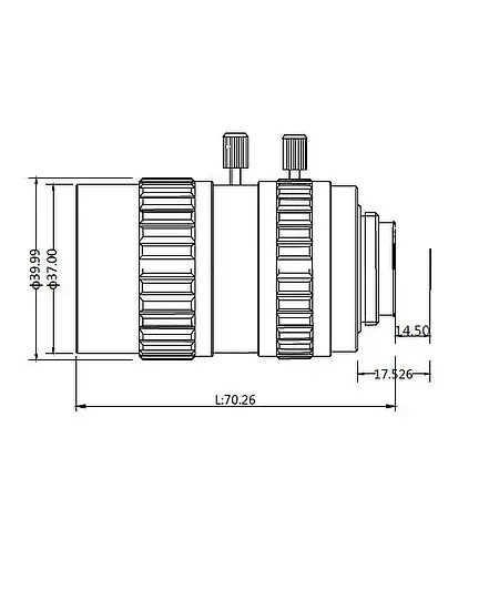 Distância focal da lente 8,5 mm