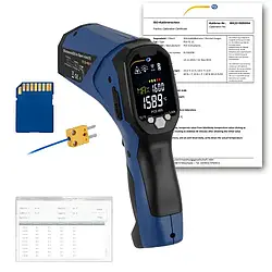 Pirômetro inclui certificado de calibração ISO