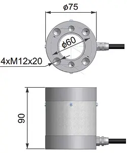 Torquímetro - Diagrama da célula de carga