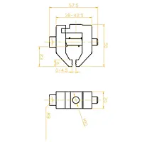 Garra clamp de fixação PCE-SJJ11 Desenho técnico