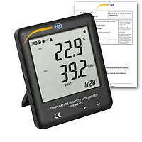 Medidor de umidade relativa PCE-HT 112-ICA incl. certificado de calibração ISO 