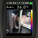 Termômetro infravermelho - Imagem da tela