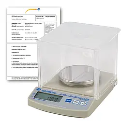 Balanza de laboratorio incl. certificado de calibración ISO