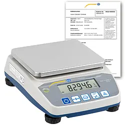 Balanza de mesa incl. certificado de calibración ISO