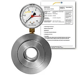 Dinamómetro hidráulico incl. certificado de calibración ISO