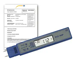 Medidor de humedad de materiales incl. certificado de calibración ISO