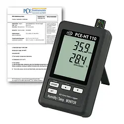 Medidor de humedad relativa incl. certificado de calibración ISO