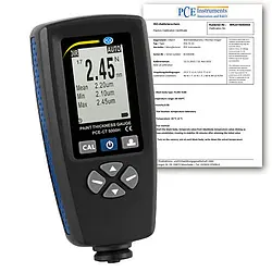 Medidor de revestimiento incl. certificado de calibración ISO