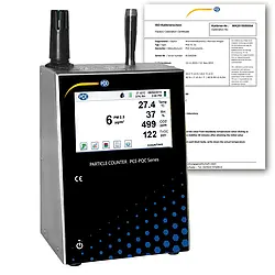 Monitor de polvo PCE-PQC 22EU incl. certificado de calibración