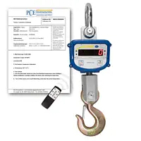 Balanza colgante PCE-CS 10000N-ICA incl. certificado de calibración ISO 