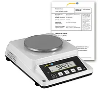 Balanza de laboratorio PCE-DMS 1100-ICA incl. certificado de calibración ISO 