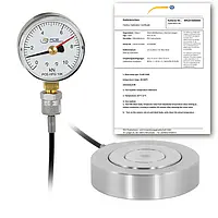 Dinamómetro hidráulico PCE-HFG 10K-E100-ICA incl. certificado de calibración ISO 