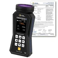 Estroboscopio PCE-LES 308UV-365-ICA incl. certificado calibración ISO 