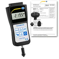 Medición óptica / Medidor de revoluciones PCE-T236-ICA incl. certificado de calibración ISO 