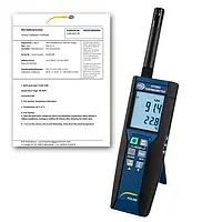 Medición de temperatura / Termohigrómetro PCE-330-ICA incl. certificado de calibración ISO 