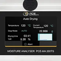Medidor de humedad de materiales - Pantalla táctil