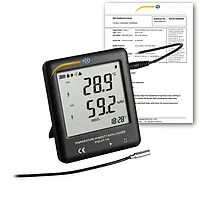 Medidor de temperatura PCE-HT 114-ICA incl. certificado de calibración ISO 